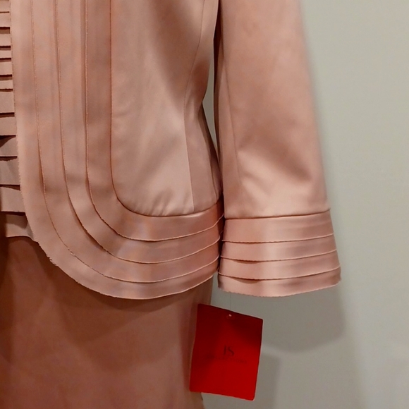 JS Collections 3 Piece Satin Mother of the Bride Suit NEW- Sz. 16 - Picture 4 of 14